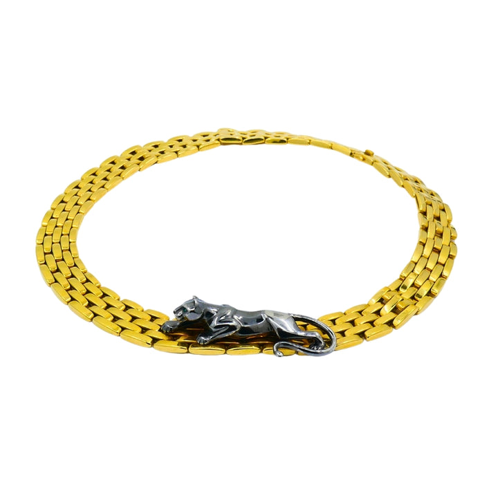 Vintage Cartier Panthere Necklace 18k Gold Estate Jewelry
