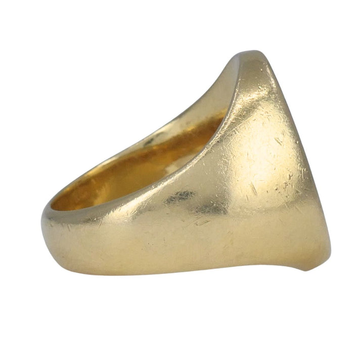 Vintage Larter & Sons 14k Yellow Gold Heraldic Coat of Arms Signet Ring 1930s