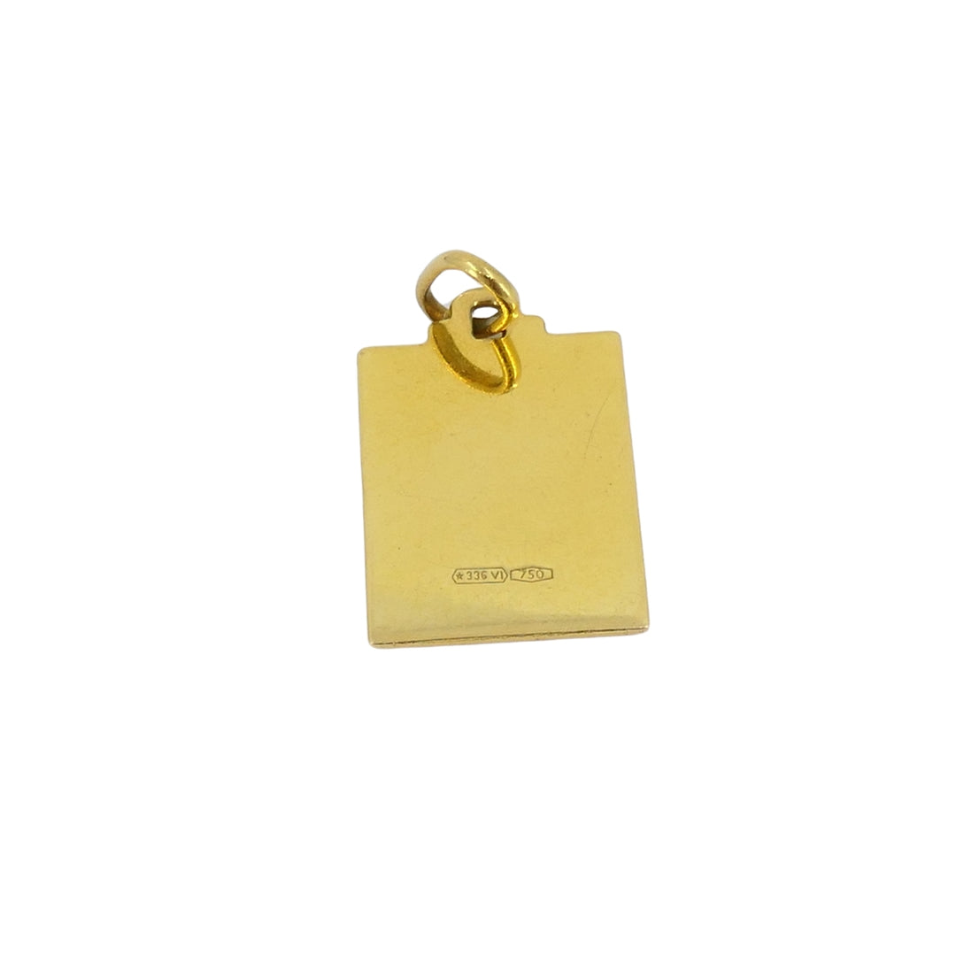 Leo Lion 18k Gold Charm Vintage Pendant