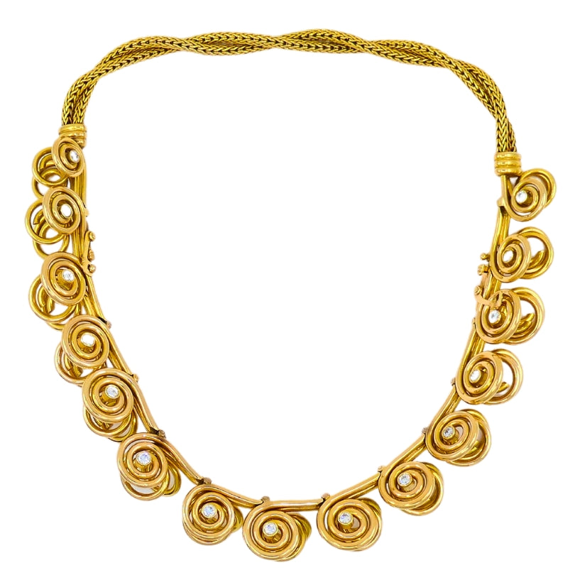 Mellerio dits Meller Gold Diamond Necklace Bracelet