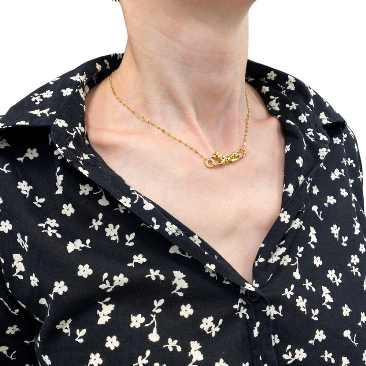 Cartier Panthère de Cartier Pendant 18k Gold Diamond  Necklace