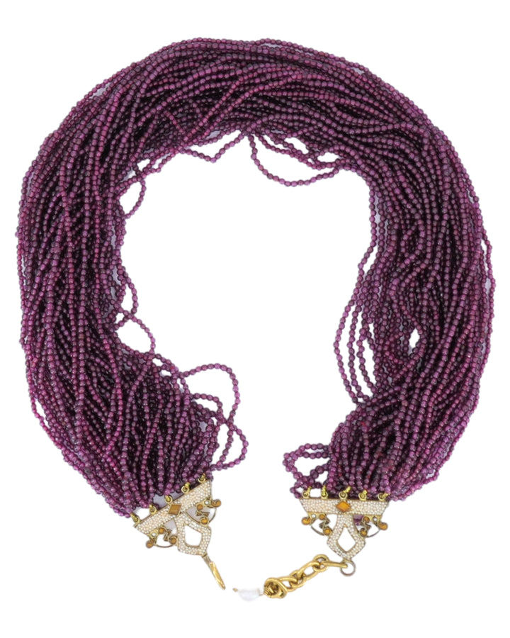 Percossi Papi Collar Necklace Bead Enamel Micropearl