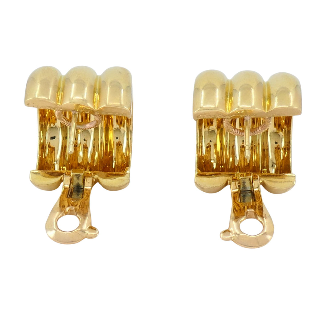 Vintage Cartier 18k Gold Hoop Earrings