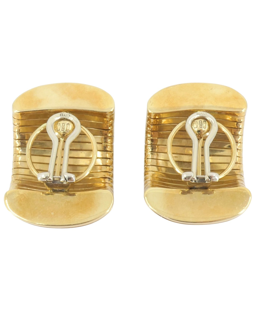 Carlo Weingrill 18k Gold Clip-On Earrings Tubogas Design