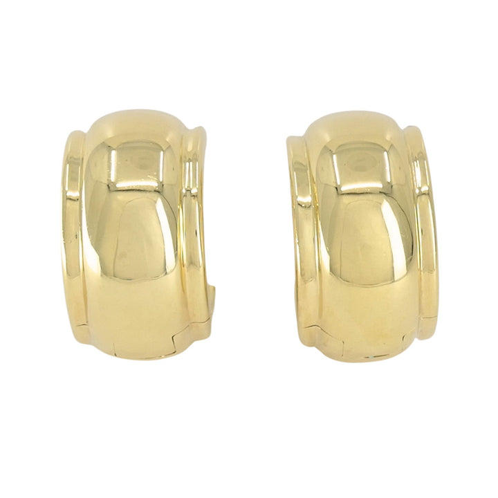 Tiffany & Co. Italian 18k Yellow Gold Wide Hoop Earrings