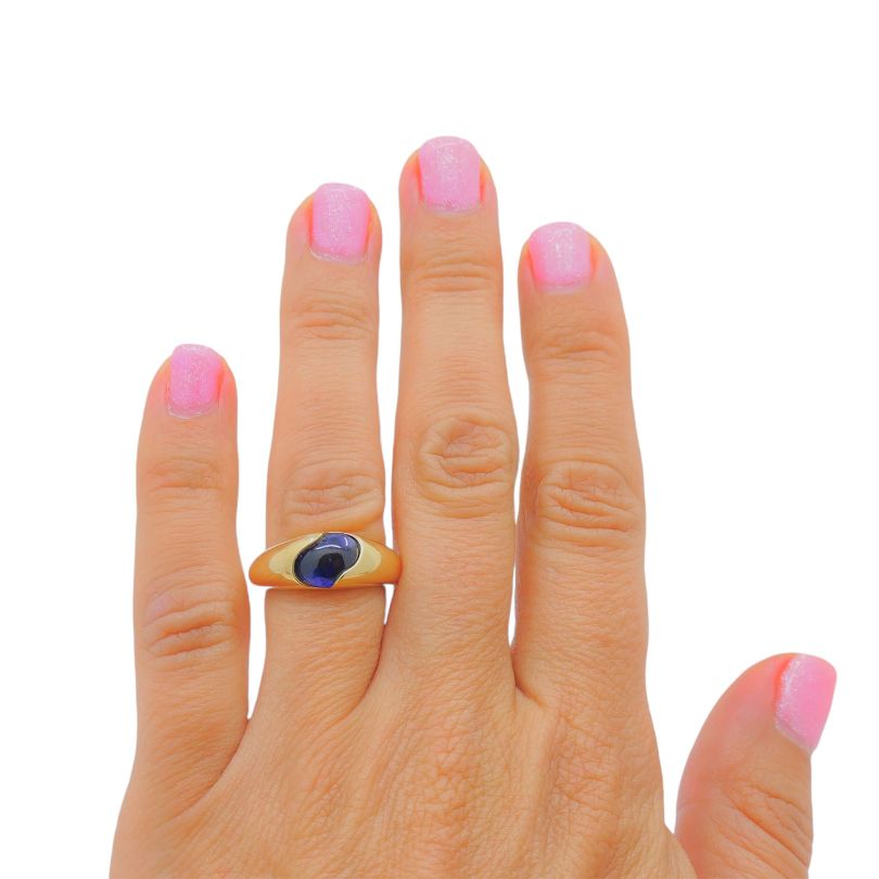 Chaumet Ring Blue Iolite 18k Gold Band