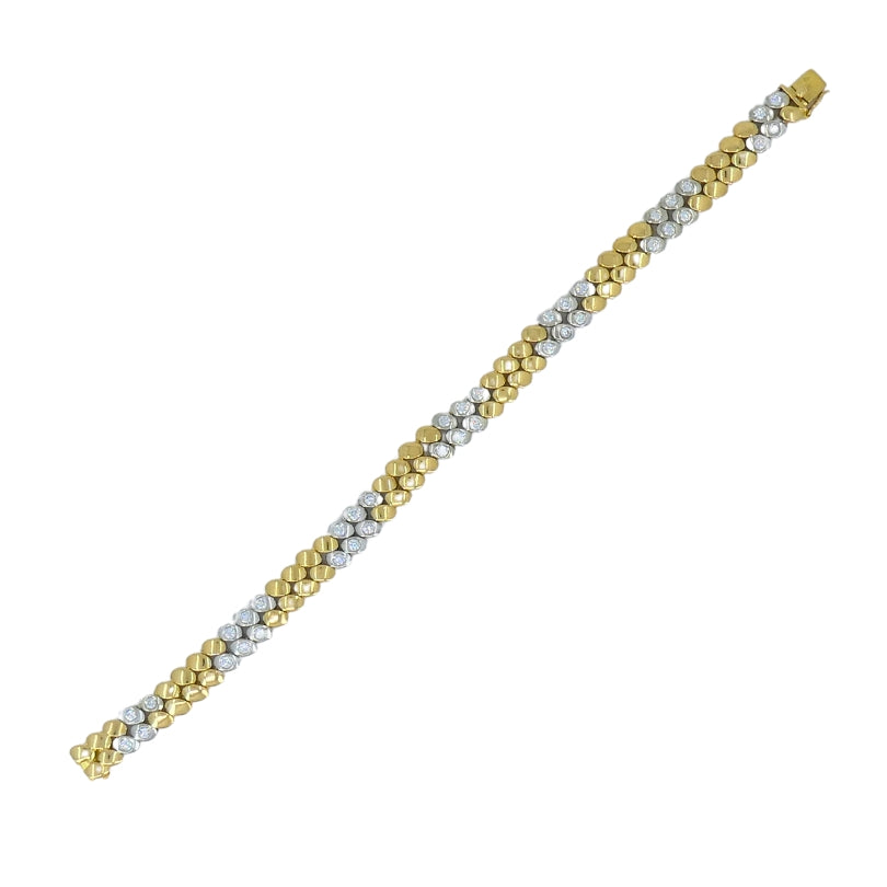 Van Cleef & Arpels Bezel Set Diamond Bracelet 18k Gold