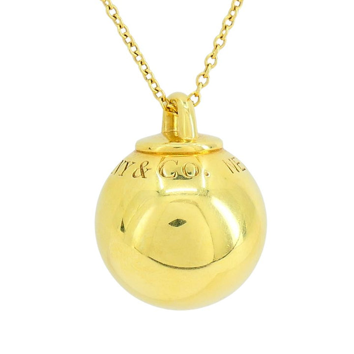 Tiffany & Co. New York 18k Gold Hardware Ball Chain Necklace