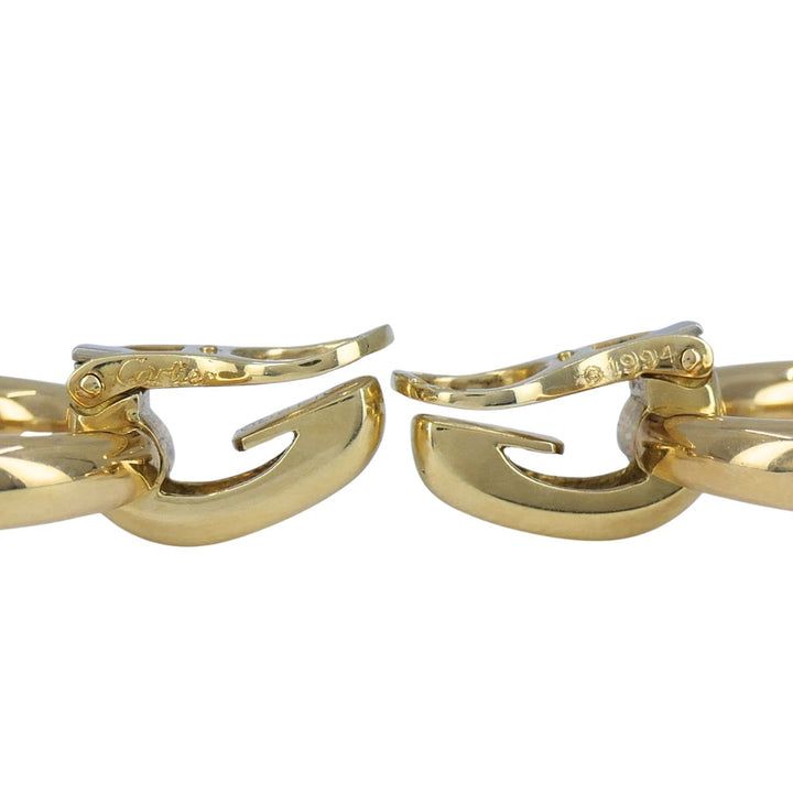 Vintage Cartier 18k Gold Pearl Doorknocker Clip-on Earrings