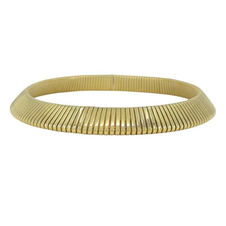 Vintage Carlo Weingrill 18k Gold Tubogas Choker Necklace