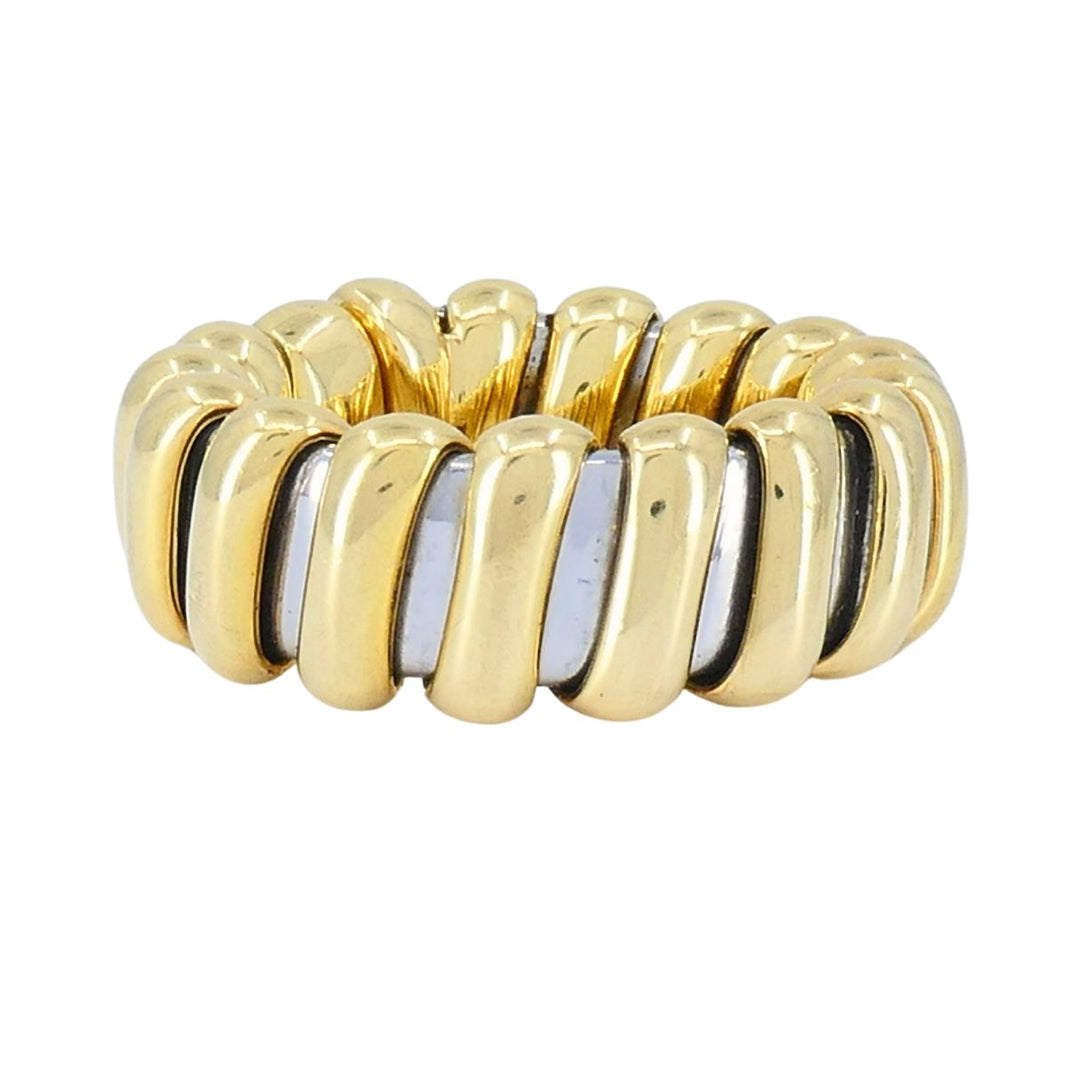 Vintage Bvlgari 18k Gold Stainless Steel Ring