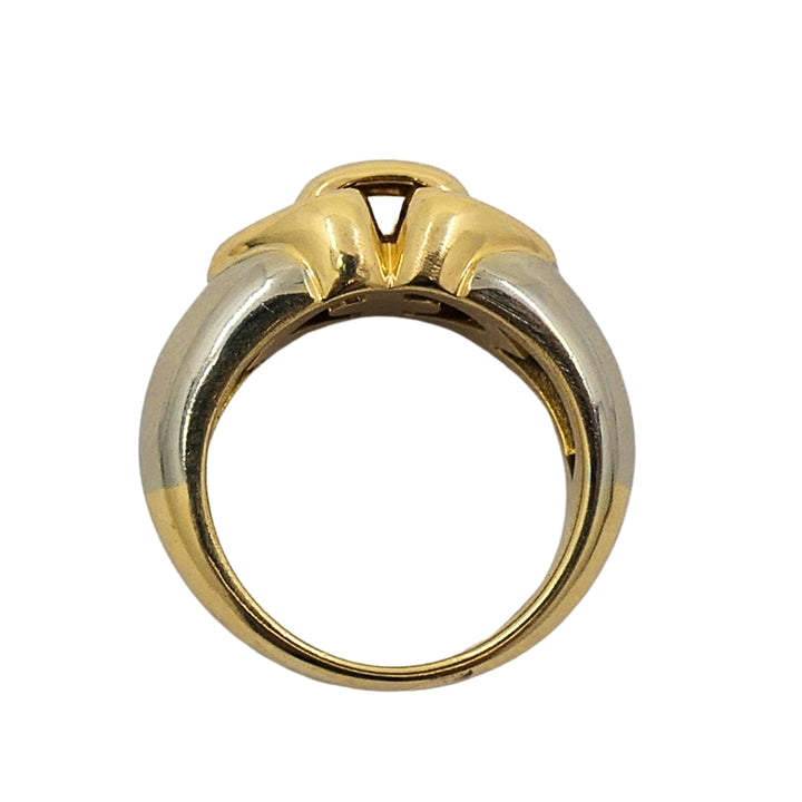 Bulgari 18k Two-Tone Gold Doppio Double Heart Ring