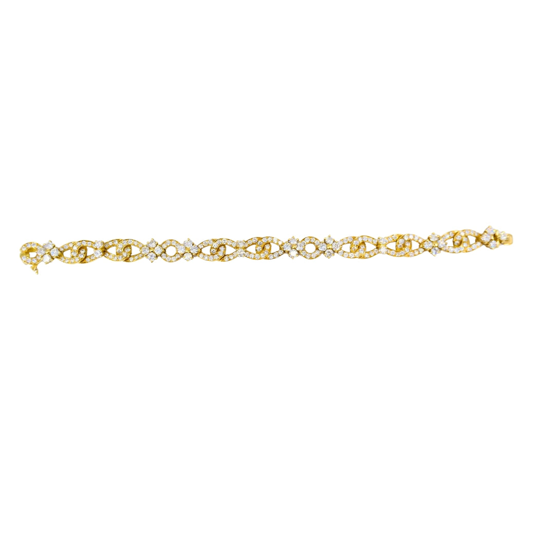 Van Cleef & Arpels 18k Gold Diamond Link Bracelet