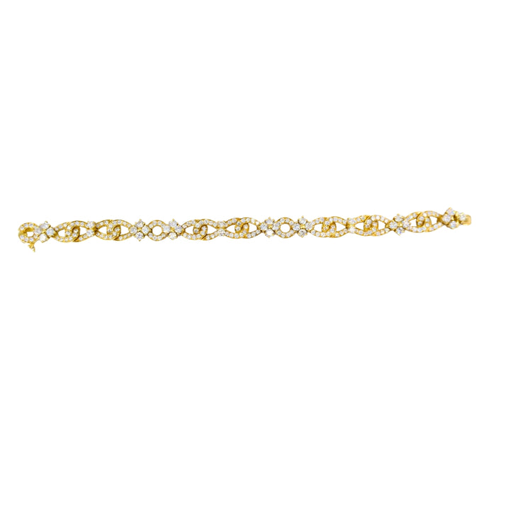 Van Cleef & Arpels 18k Gold Diamond Link Bracelet