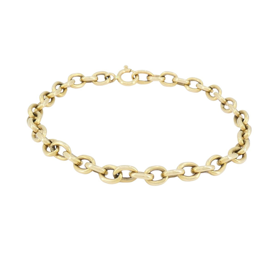 Vintage Cartier 18k Gold Oval Link Chain Bracelet