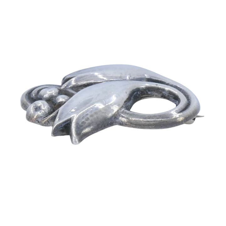 Georg Jensen 830 Silver Tulip Brooch No. 100, Denmark, 1933–1944