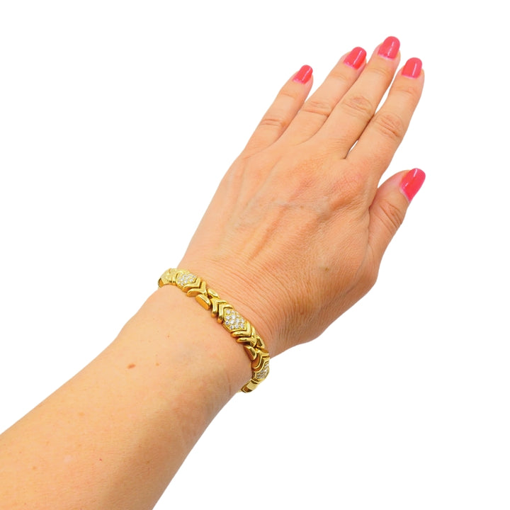 Bvlgari Bulgari Diamond 18k Gold Bracelet