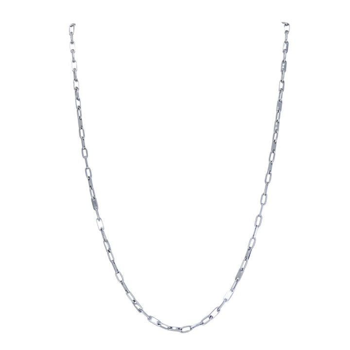KRIA 18k White Gold Biker Chain Necklace