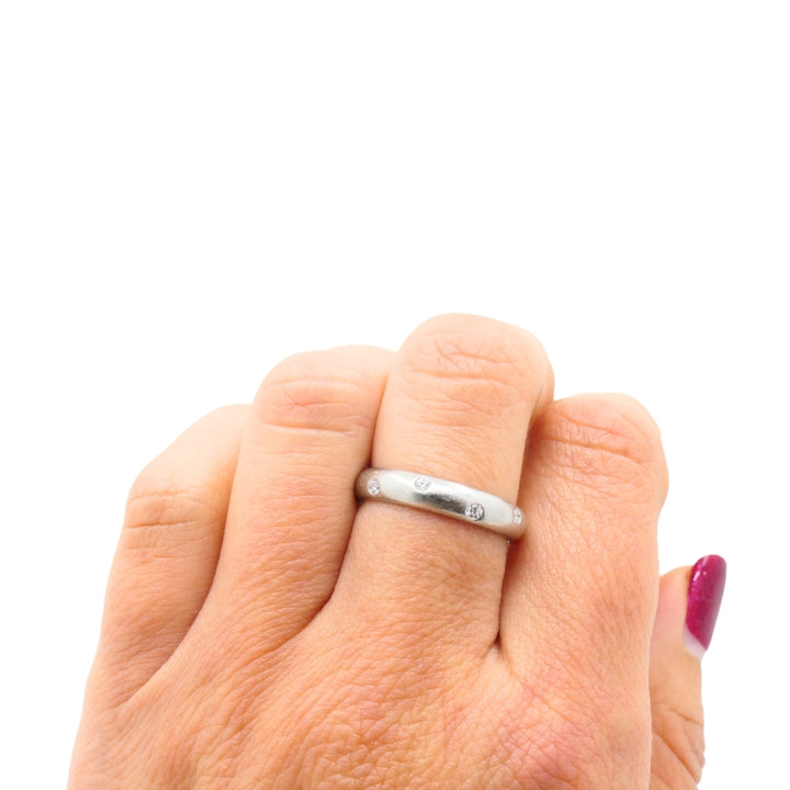 Tiffany & Co. Diamond Platinum Etoile Band Ring