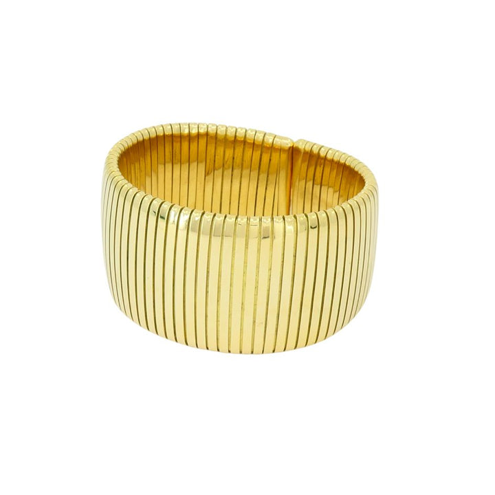 Vintage Carlo Weingrill 18k Gold Cuff Bracelet