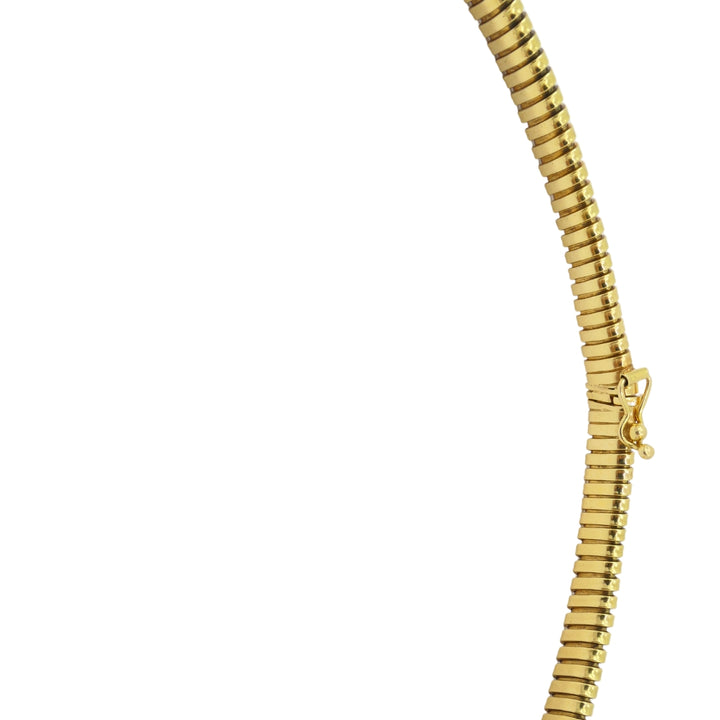 Vintage Tubogas Necklace 18k Gold Estate Jewelry
