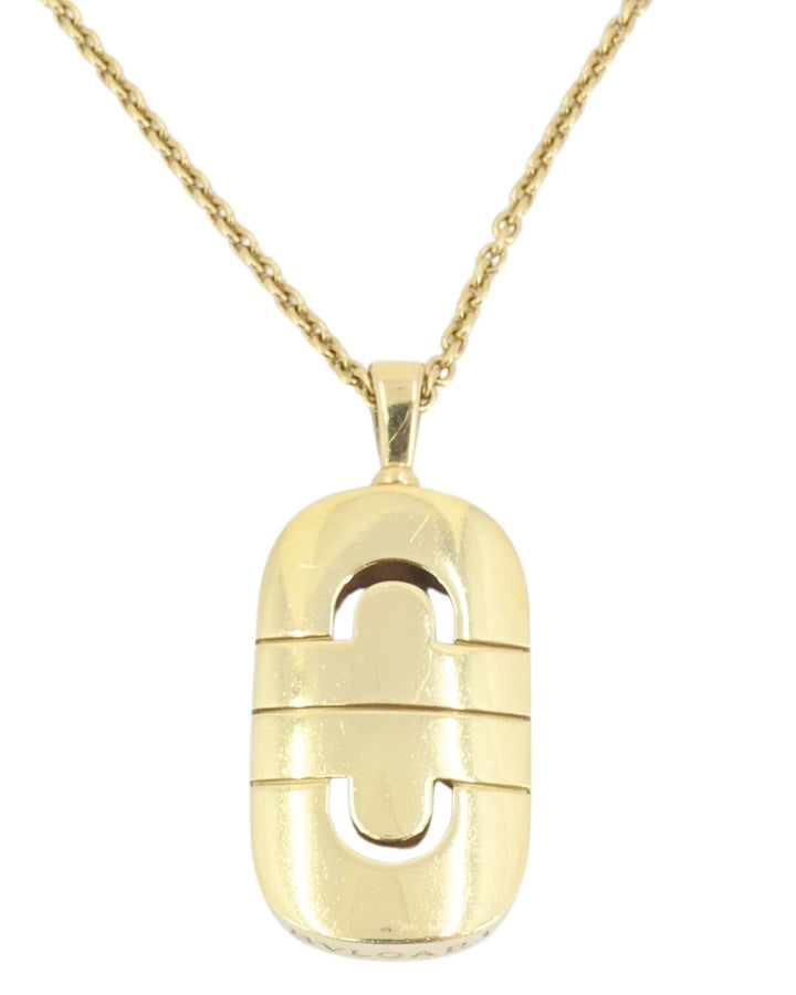 Bvlgari Bulgari Parentesi Pendant 18k Gold Chain Adjustable Length Necklace