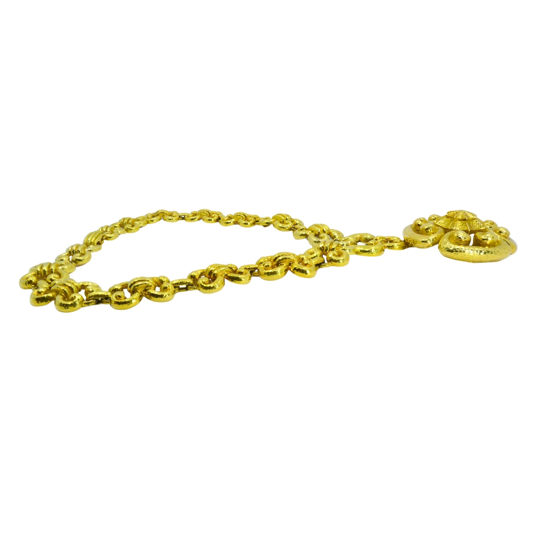 Vintage David Webb 18k Gold Necklace Removable Pendant Brooch Sautoir