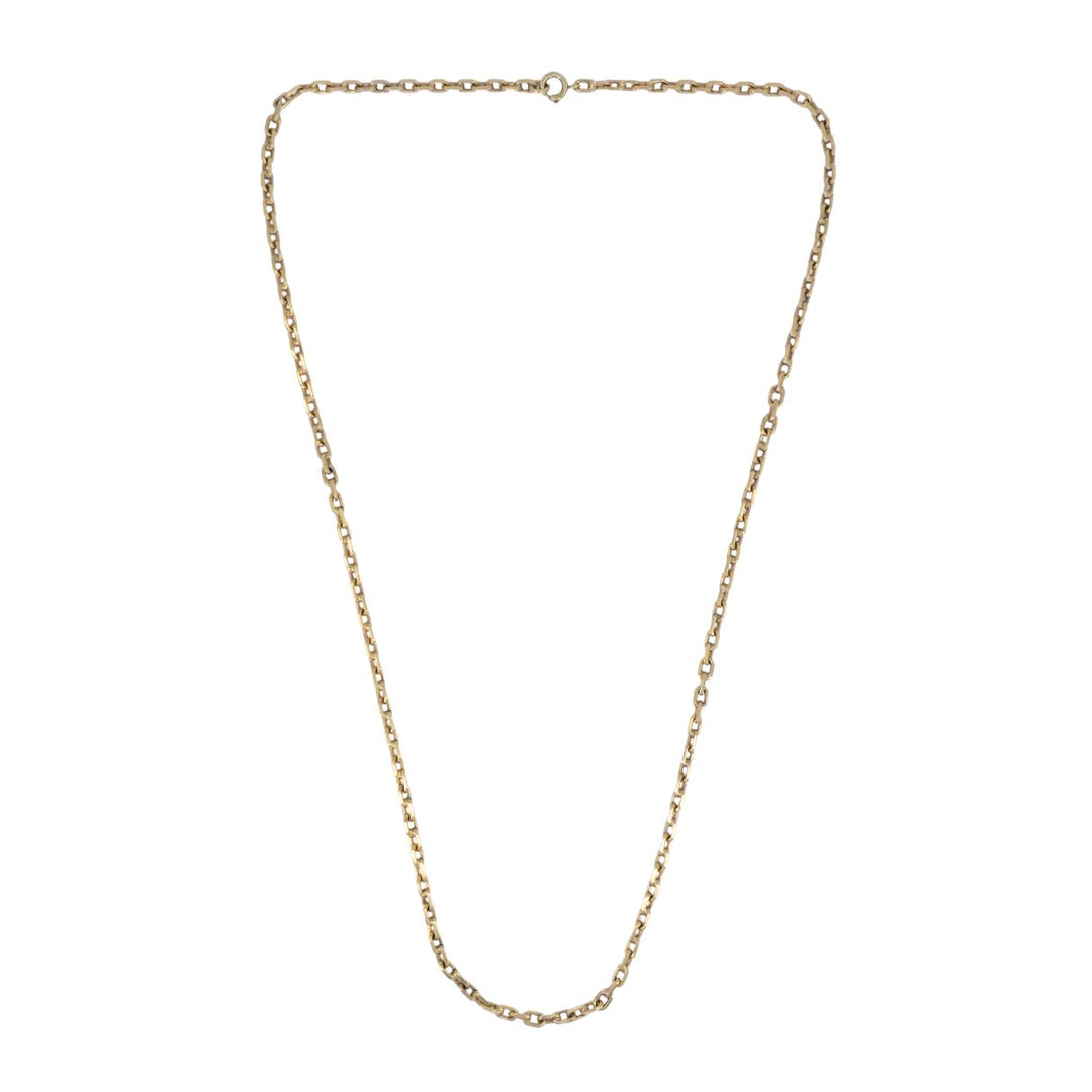 Vintage 18k Rose Gold Cable Link Chain Necklace