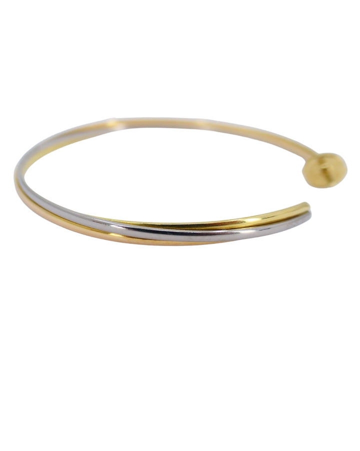 Cartier Trinity Hoop Earrings 18k Tri-Color Gold