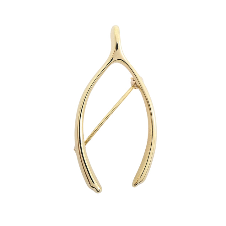 Tiffany & Co. 14k Yellow Gold Wishbone Brooch Pin