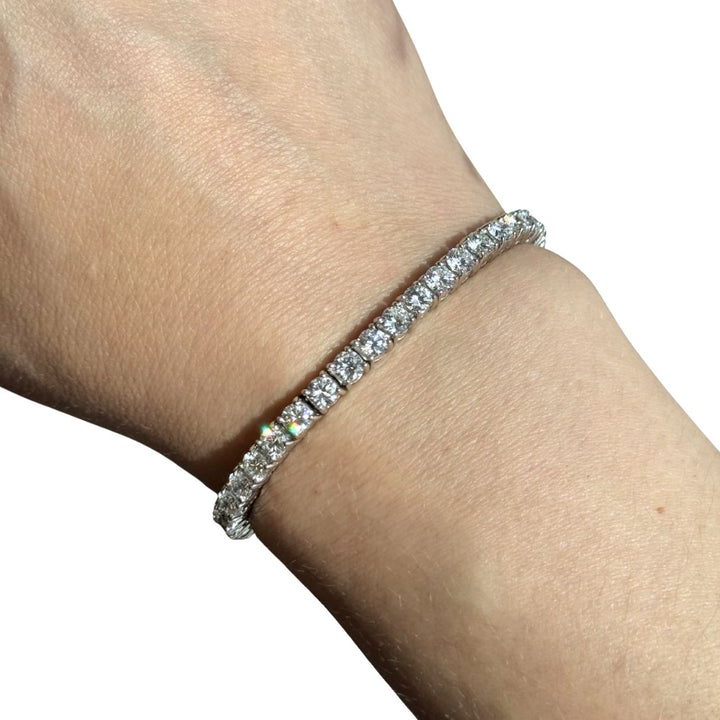 Vintage Cartier Platinum Diamond Tennis Bracelet, Circa 1970s