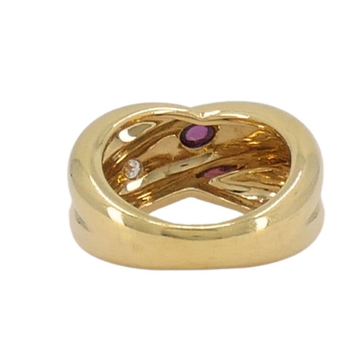 Vintage Cartier Ring 18k Gold Crossover Design