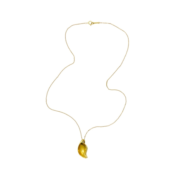 Elsa Peretti Tiffany & Co. 18k Gold Calla Lily Pendant Necklace