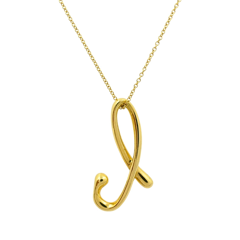 Elsa Peretti Tiffany & Co. 18k Gold  Alphabet Collection Pendant Necklace