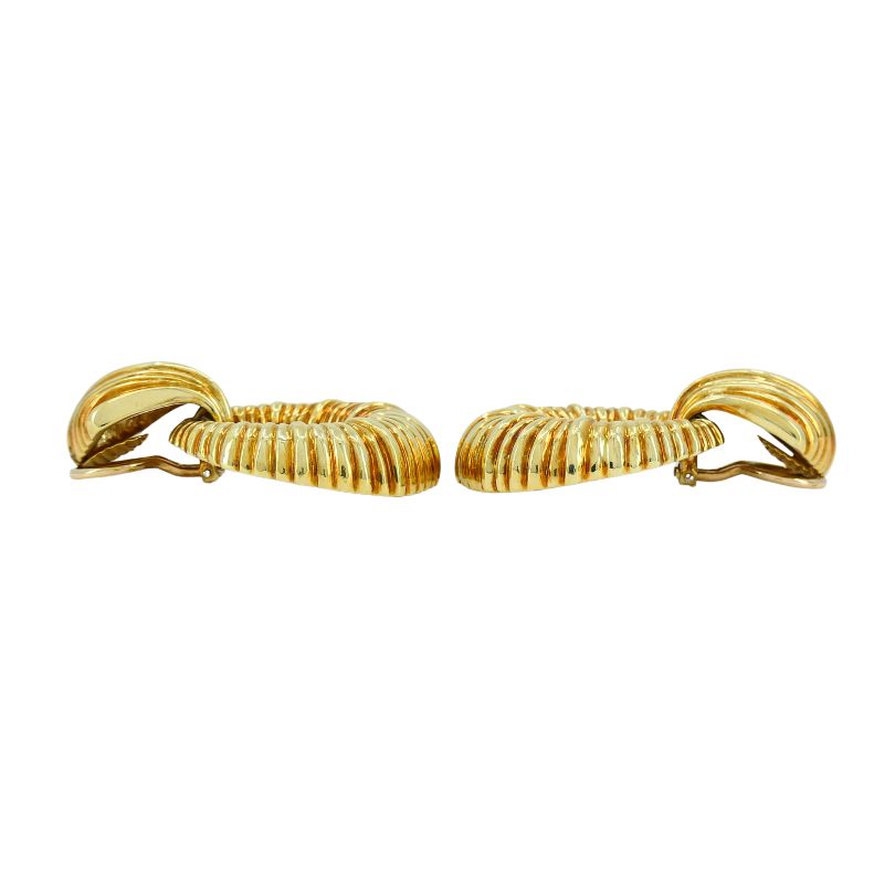 Van Cleef & Arpels 18k Gold Door Knocker Clip-on Earrings