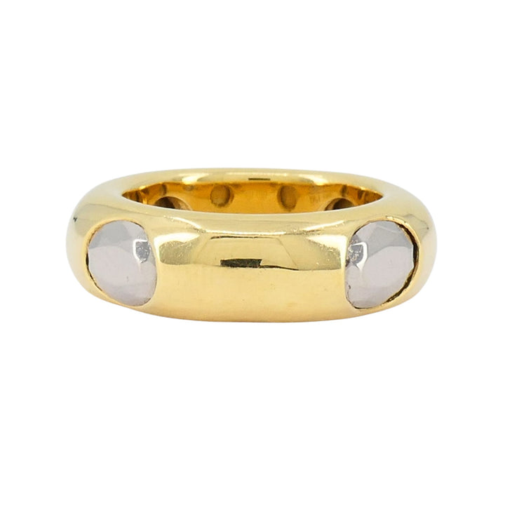 FRED Paris 18k Gold Hematite Vintage Band Ring