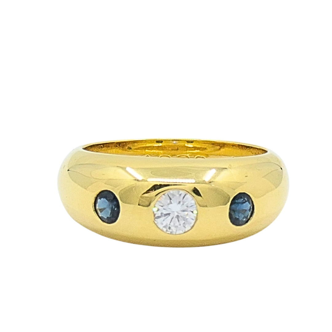Cartier 18k Gold Diamond Sapphire Daphne Ring