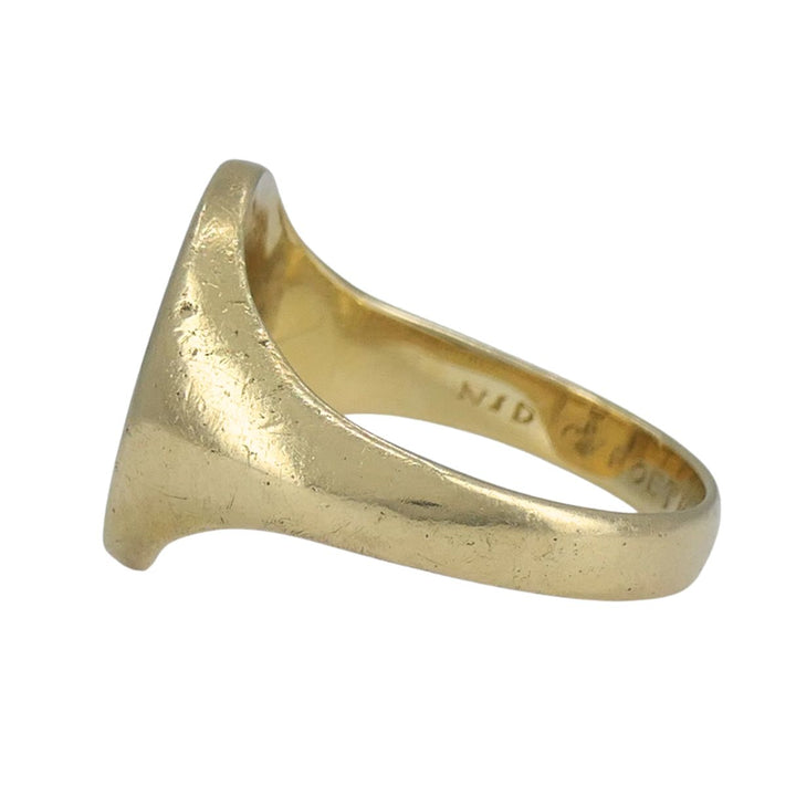 Rebus 14k Yellow Gold Heraldic Coat of Arms Signet Ring, London