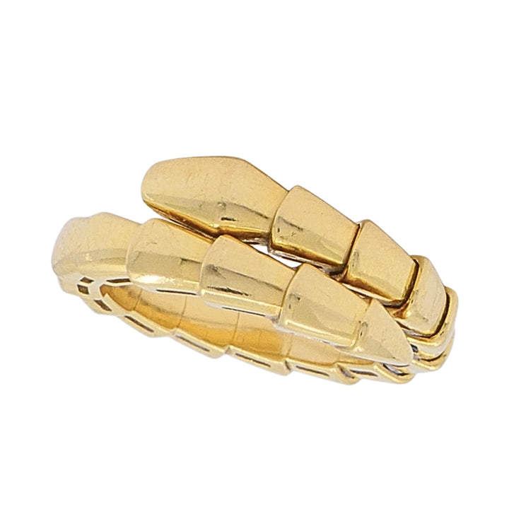 Bulgari Bvlgari Serpenti Viper 18k Gold Single Coiled Snake Ring