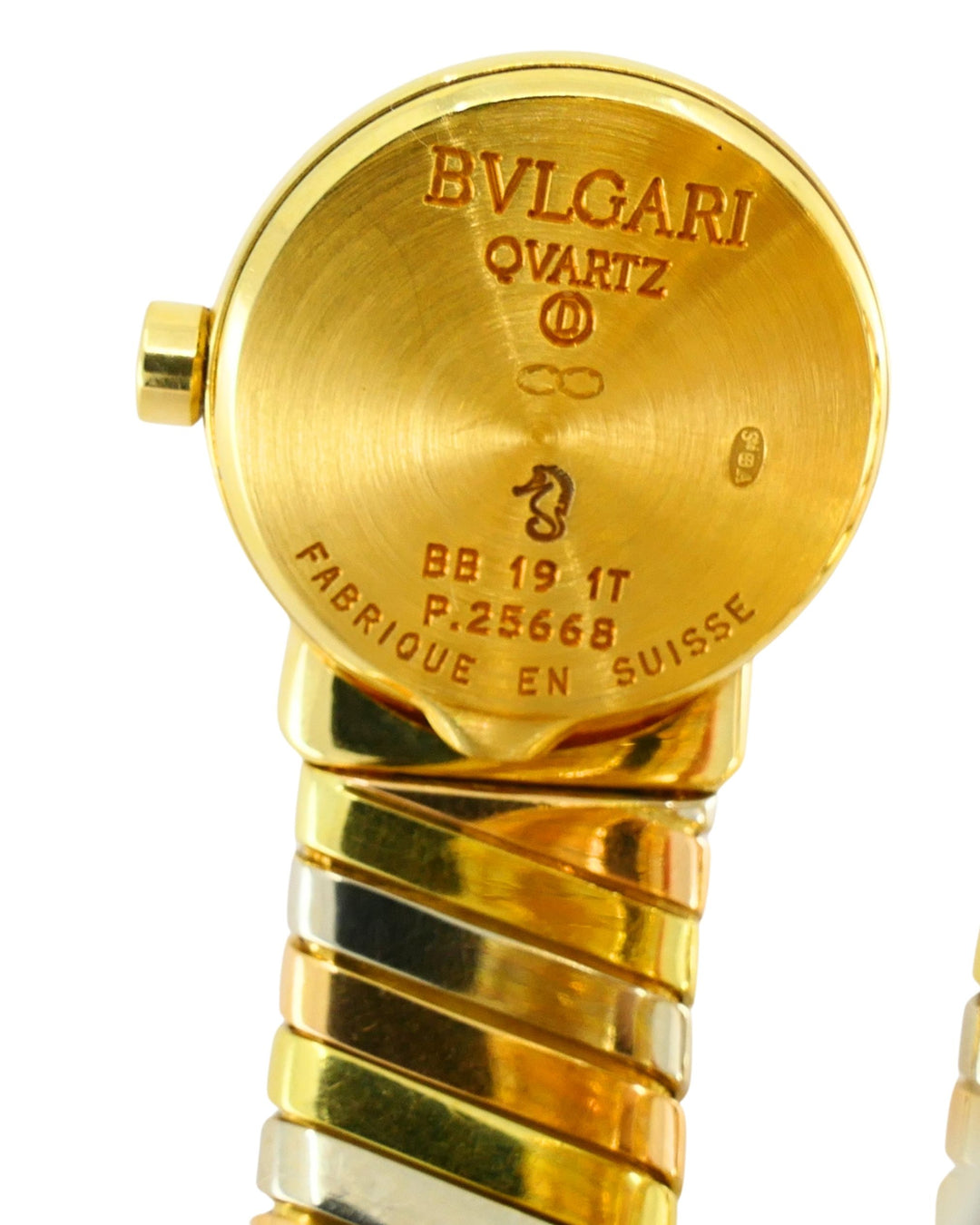 Bvlgari Bulgari BB19 Tubogas Tri-Color Gold Wrap Watch