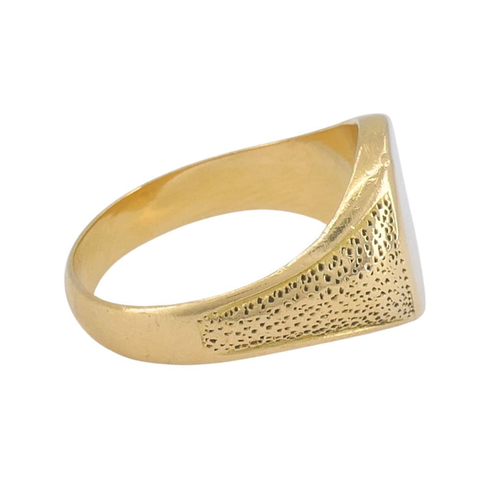 Vintage 18k Gold Un-engraved Signet Ring