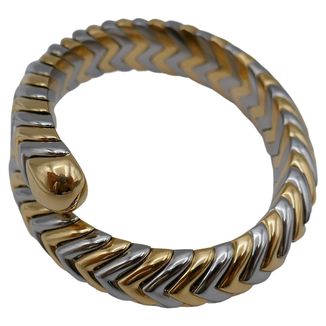 Bulgari Spiga Gold Steel Bracelet