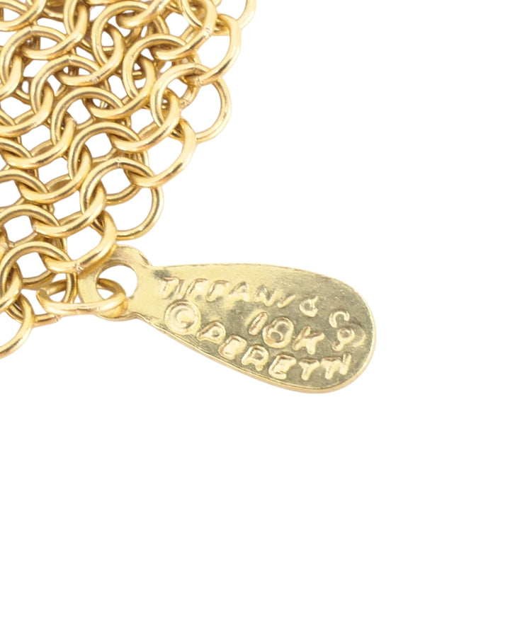 Tiffany & Co. Elsa Peretti Scarf Necklace 18k Gold Mesh Necklace