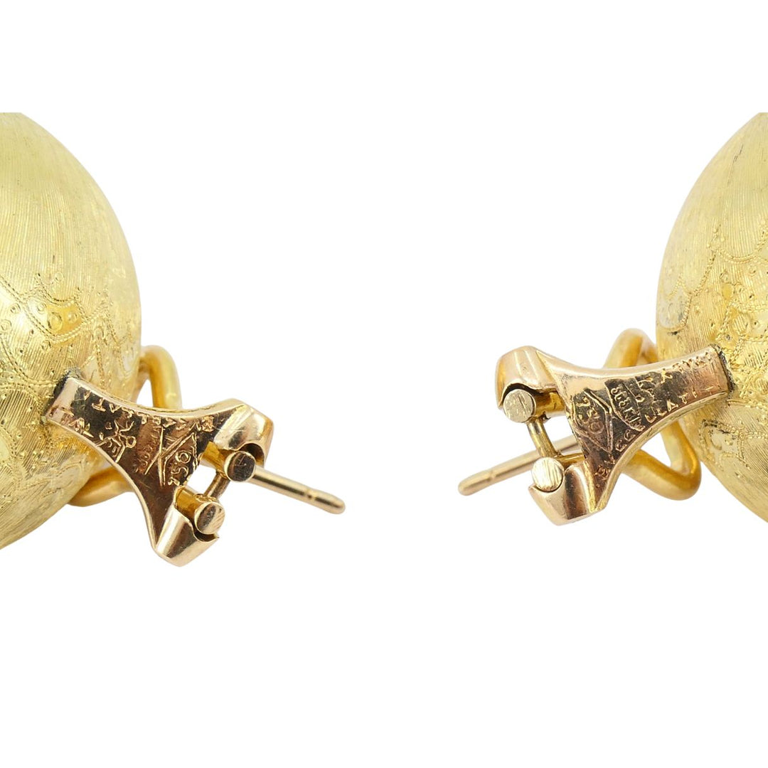 Vintage Buccellati 18k Gold Ball Earrings