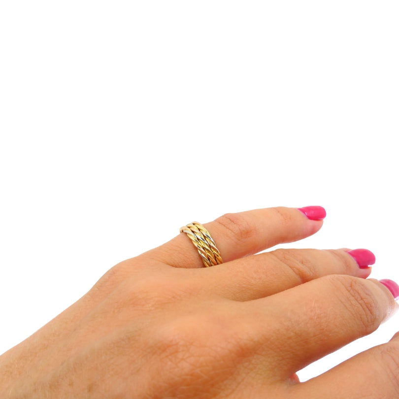 Cartier Les Must de Cartier 18k Gold Trinity Braided Ring