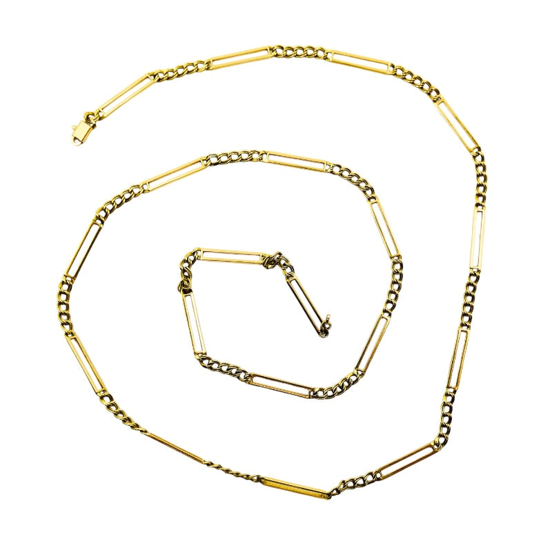 Chimento Necklace 14k Bar Link Chain