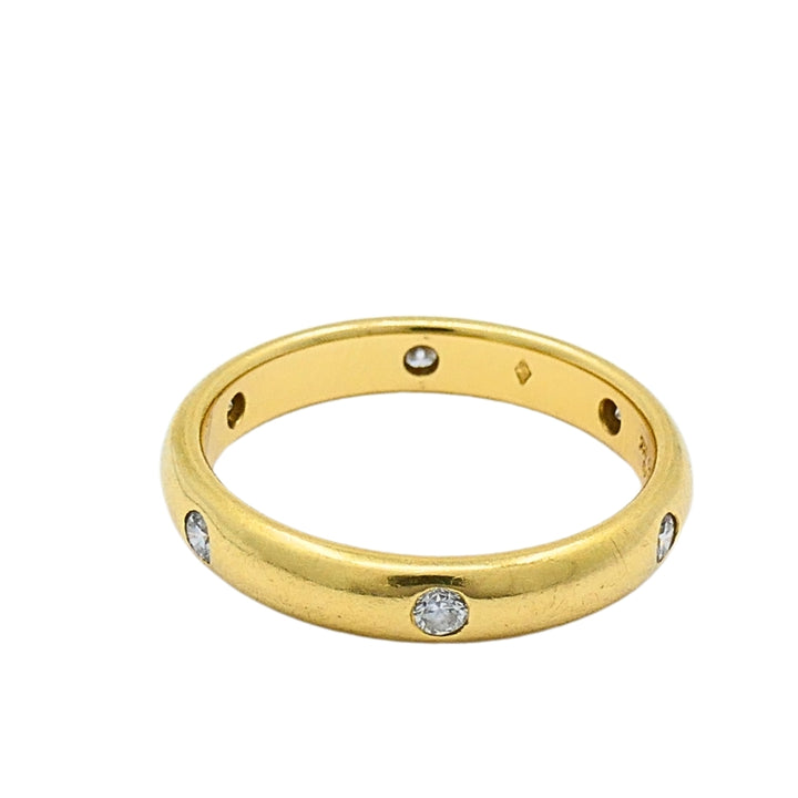 Cartier Stella Ring 18k Gold Diamond Band Vintage