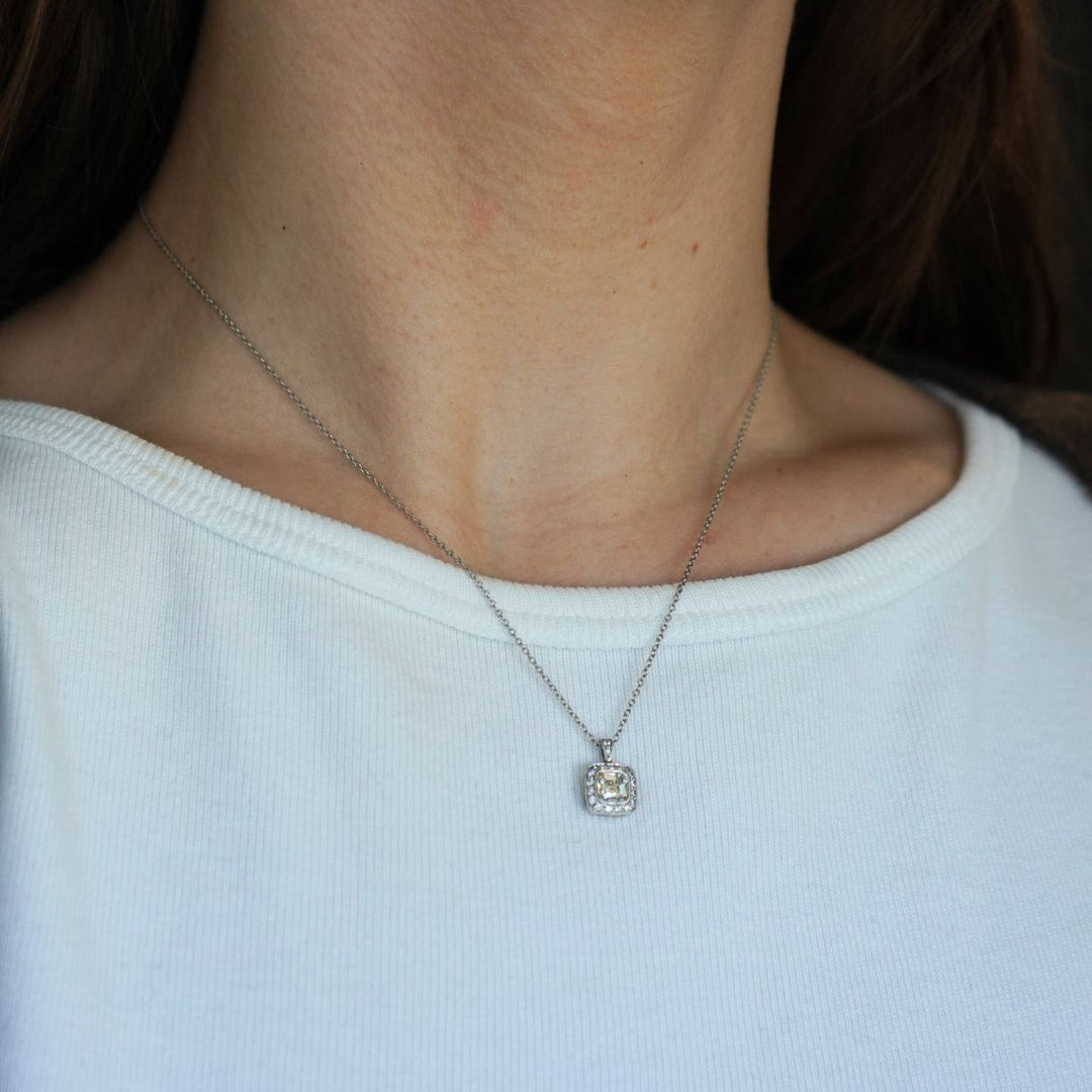 Tiffany & Co. Legacy Platinum Diamond Pendant Necklace
