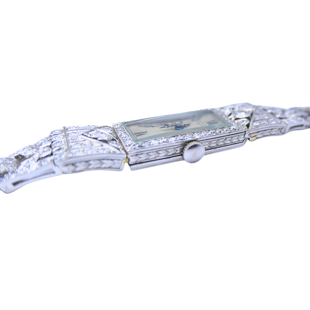 Tiffany & Co. Art Deco Diamond Platinum Ladies Watch, circa 1925