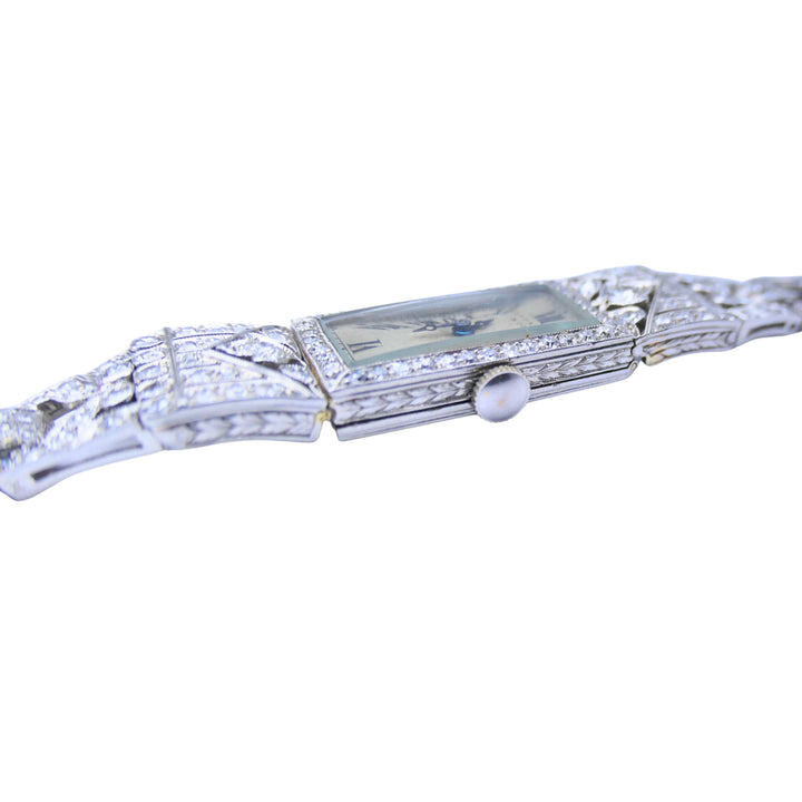 Tiffany & Co. Art Deco Diamond Platinum Ladies Watch, circa 1925